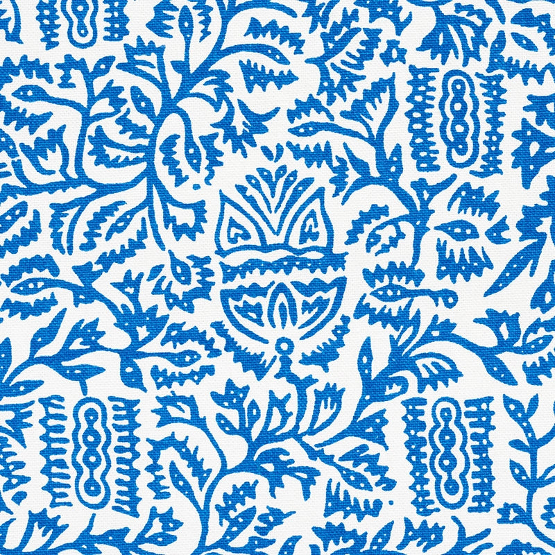 Purchase sample of 177773 Morris, Blue by Schumacher Fabric