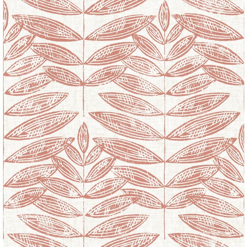 Shop 2999-25103 Annelie Akira Coral Leaf Coral A-Street Prints Wallpaper
