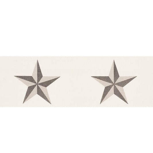 75831 | Etoile Tape, Grey - Schumacher Fabric