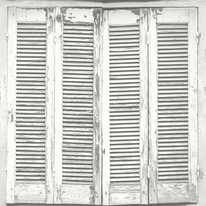 Find DD138882 Design Department Lansbury Off-White Distressed Shutter Wallpaper Off-White Brewster