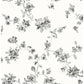 Sample 3115-24482 Farmhouse, Cyrus Black Festive Floral by Chesapeake Wallpaper