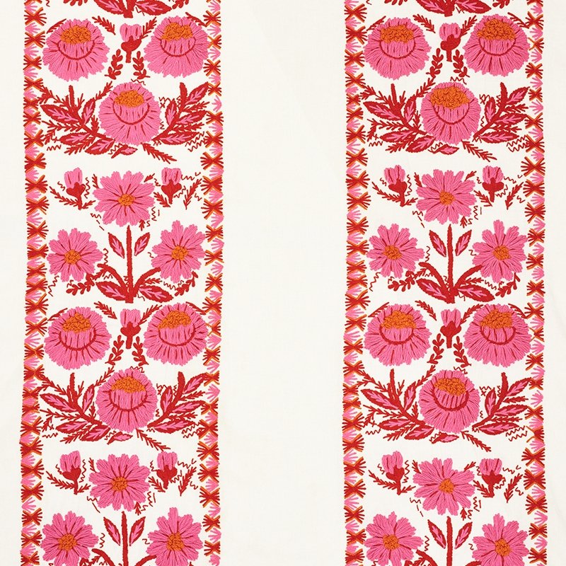 Purchase sample of 72331 Marguerite Embroidery, Blossom by Schumacher Fabric