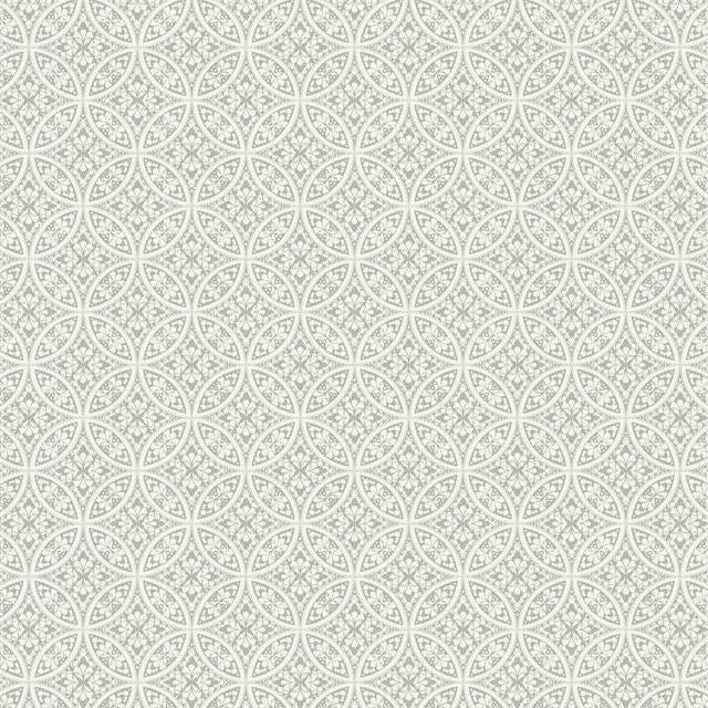 Select SS2517 Silhouettes Lacey Circle Geo Gray York Wallpaper
