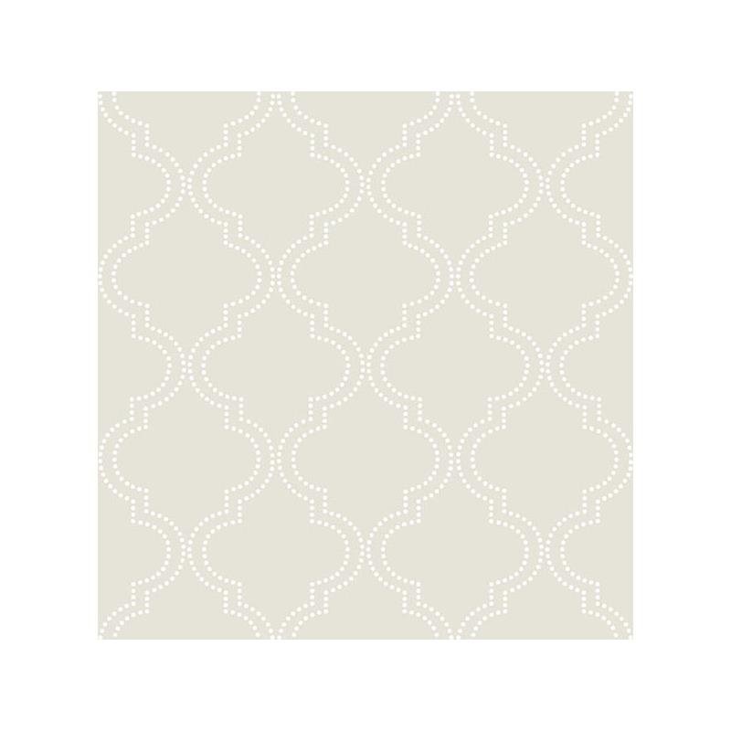 Sample NU1425 Taupe Quatrefoil Peel And Stick Wallpaper by NuWallpaper