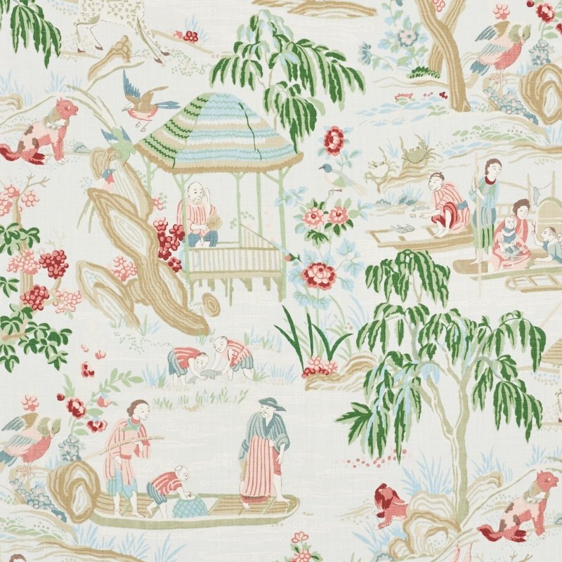 Purchase sample of 176773 Yangtze River, Aqua by Schumacher Fabric