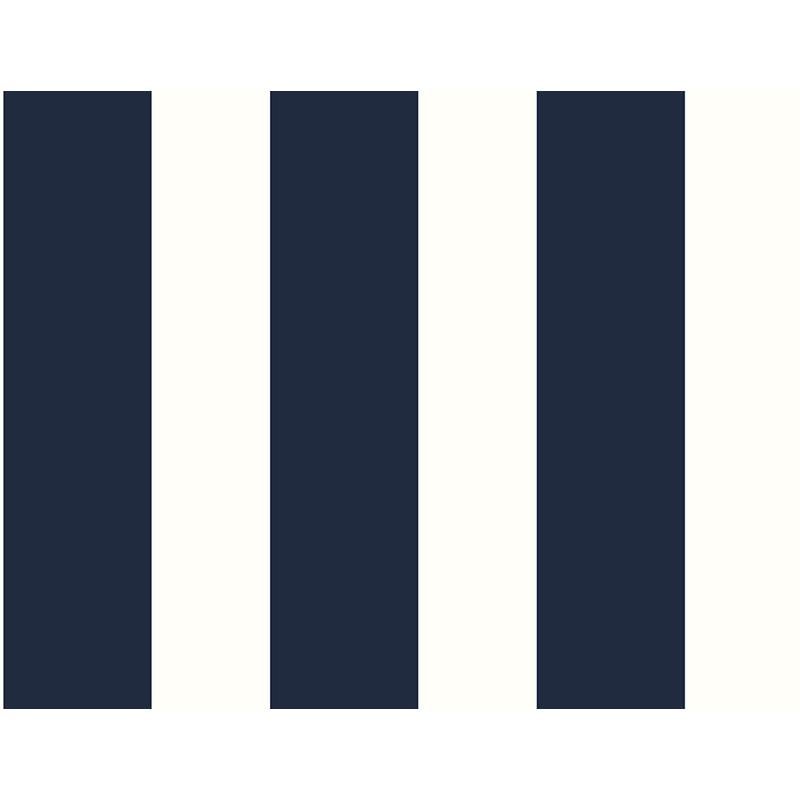 Sample LN20402 Luxe Haven, Designer Stripe Midnight Blue and White Lillian August
