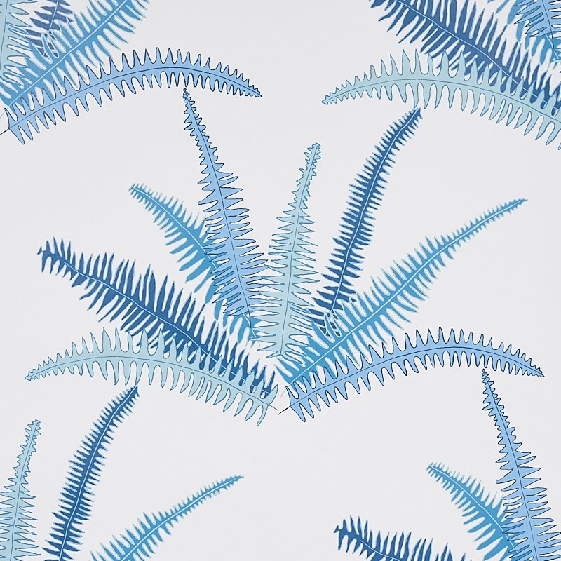 Acquire 5012620 Canyon Ferns Lagoon Schumacher Wallcovering Wallpaper