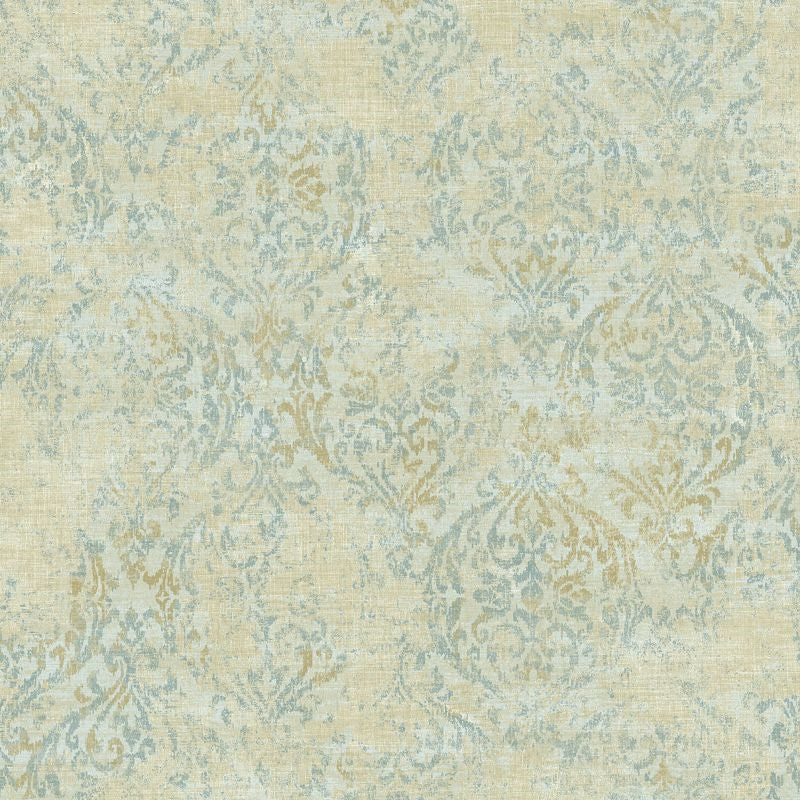 View AR32003 Nouveau All-Over Damask by Wallquest Wallpaper