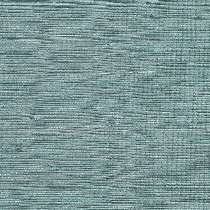 Sample 2732-80016 Canton Road, Haiphong Turquoise Grasscloth by Kenneth James Wallpaper