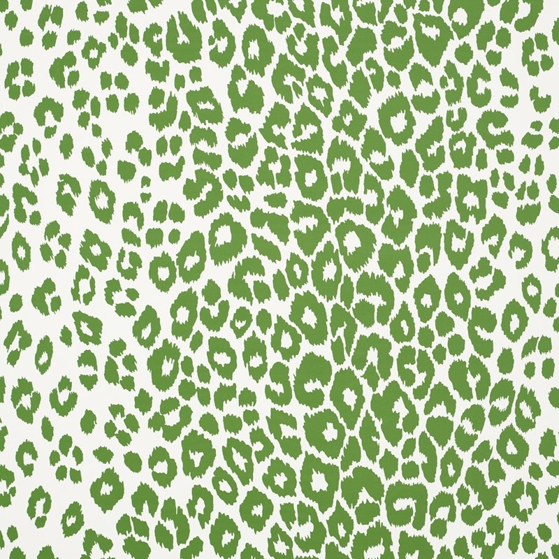 Shop 5007015 Iconic Leopard Green Schumacher Wallcovering Wallpaper