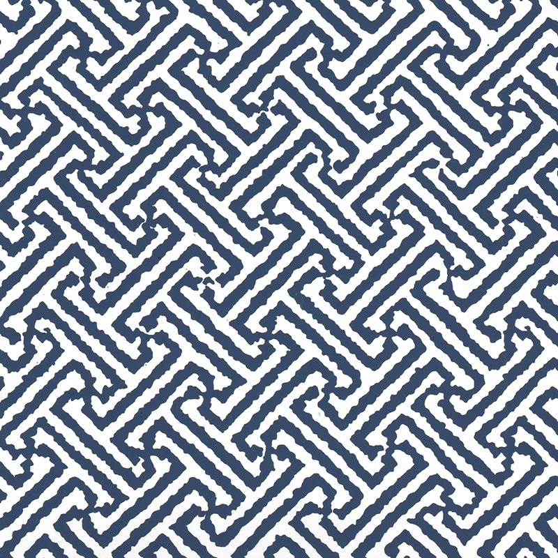 Purchase 4010-18WP Java Java Navy on White by Quadrille Wallpaper