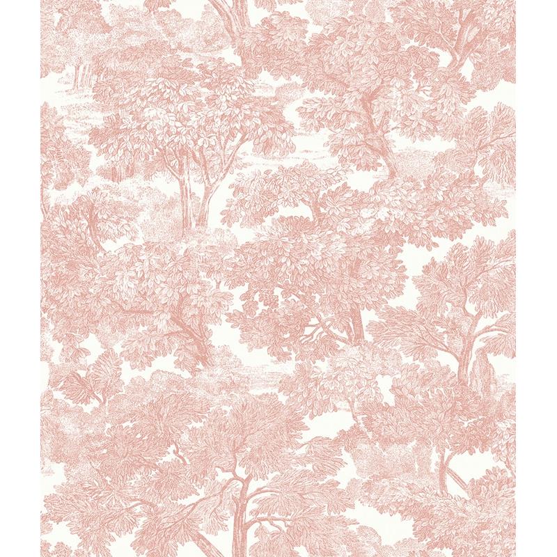 Sample 3115-12544 Farmhouse, Spinney Rose Toile by Chesapeake Wallpaper