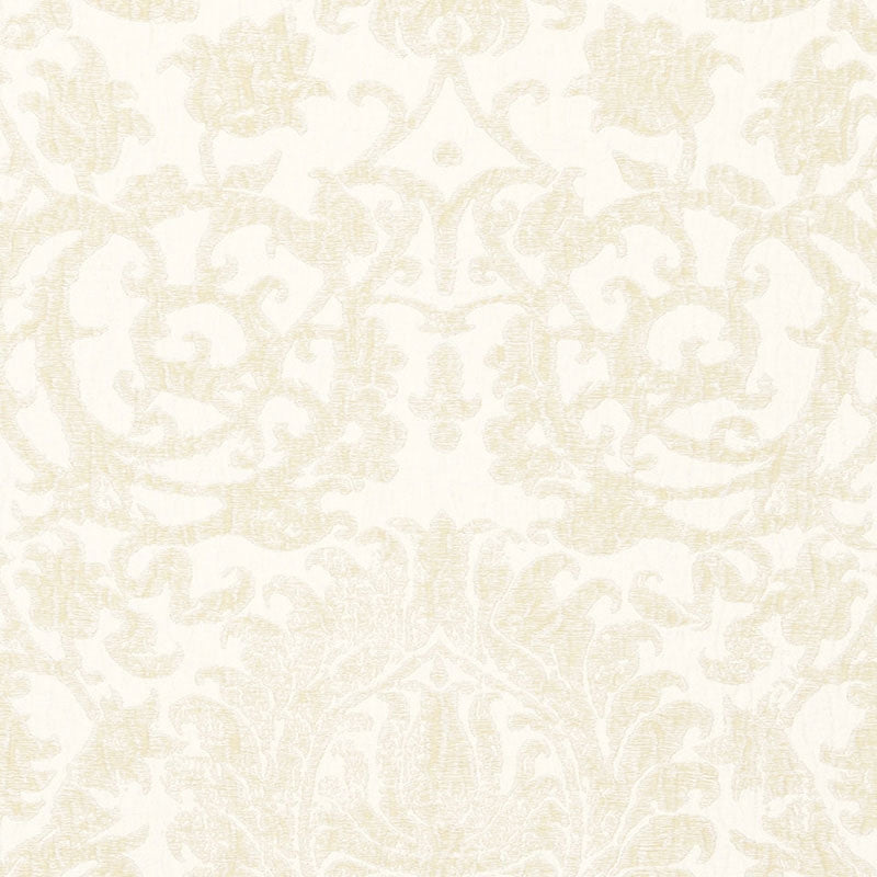 Purchase sample of 66362 Arezzo Linen Damask, Champagne by Schumacher Fabric