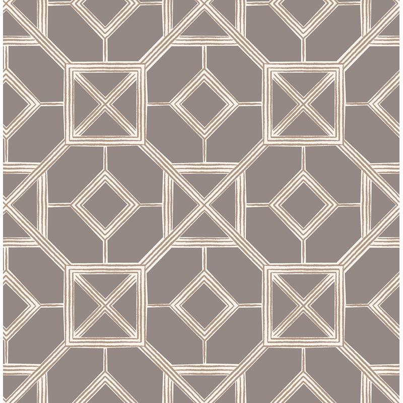 Sample 4014-26413 Seychelles, Livia Mauve Trellis Wallpaper by A-Street Prints Wallpaper