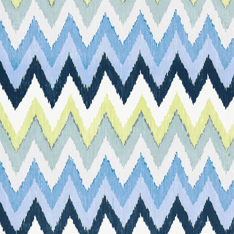 Purchase sample of 174822 Adras Ikat Print, Sky by Schumacher Fabric