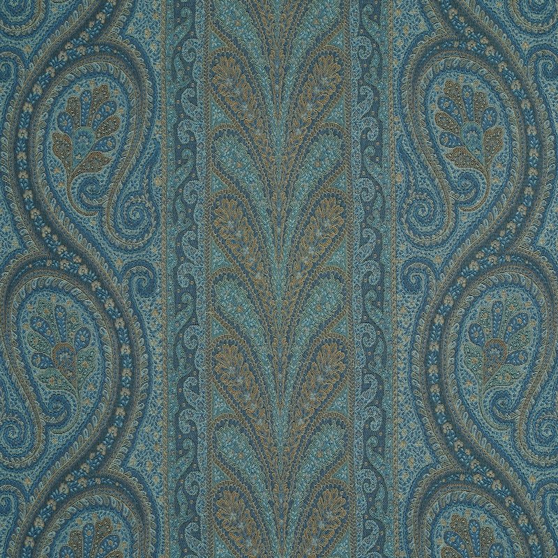 Looking 50774 Chatelaine Paisley Blue Schumacher Fabric