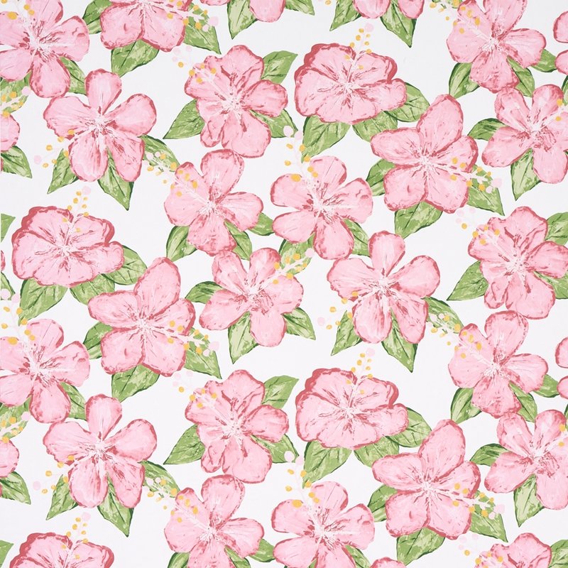 View 5013811 Fabienne Pink Schumacher Wallcovering Wallpaper