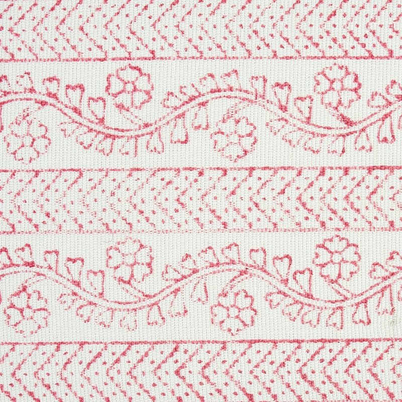 Acquire 78442 Arbela Hand Blocked Tape Pink By Schumacher Trim