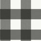 Sample NUS3624 Charcoal Farmhouse Plaid, Fabric Textures Peel and Stick Wallpaper