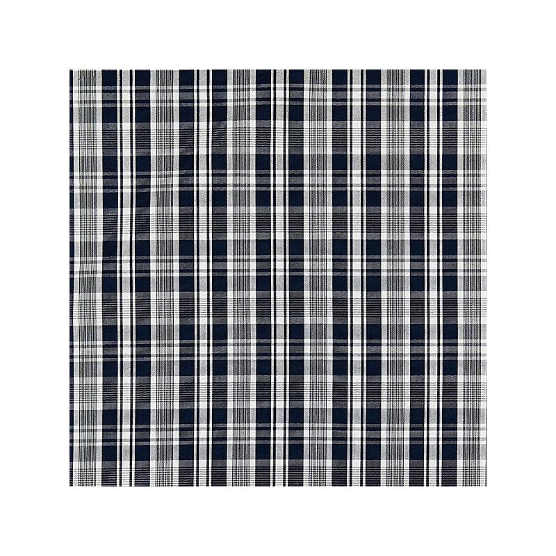 Sample 27122-005 Preston Cotton Plaid, Navy - Scalamandre Fabric (SC 000527122)