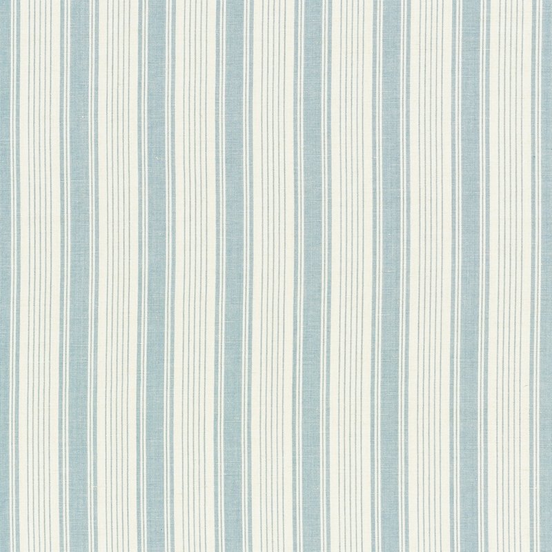 Purchase sample of 73001 Ojai Stripe, China Blue by Schumacher Fabric