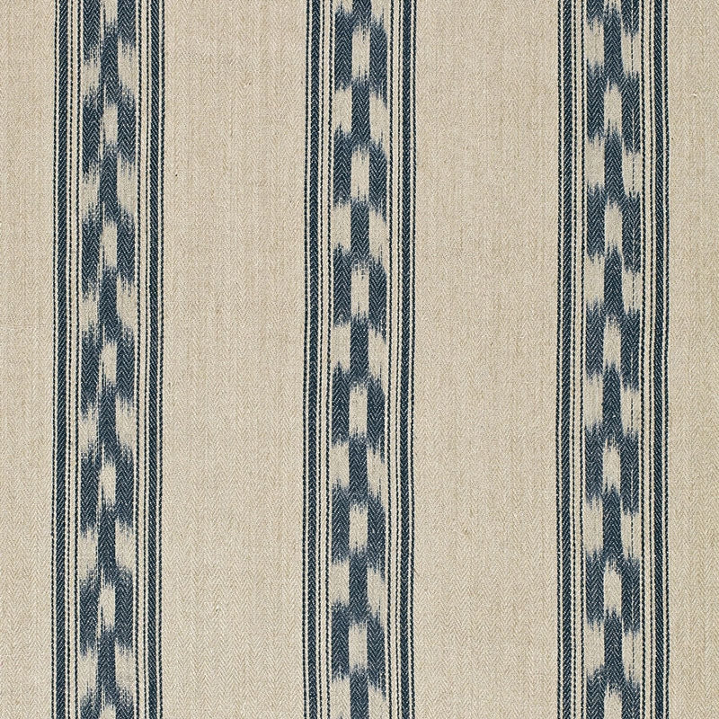 Search 67511 Mojave Ikat Stripe Indigo by Schumacher Fabric
