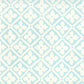 Sample 306330W-03 Puccini, Venice Blue On Almost White by Quadrille Wallpaper