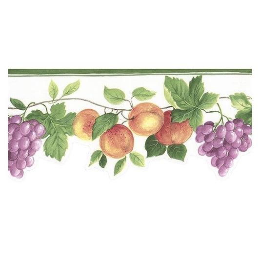 Save KT77917DC Fresh Kitchen 5 Green Fruit Wallpaper by Norwall Wallpaper