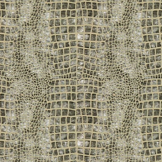 Shop MOCK CROC.21.0 Mock Croc Gargoyle Metallic Grey Kravet Couture Fabric