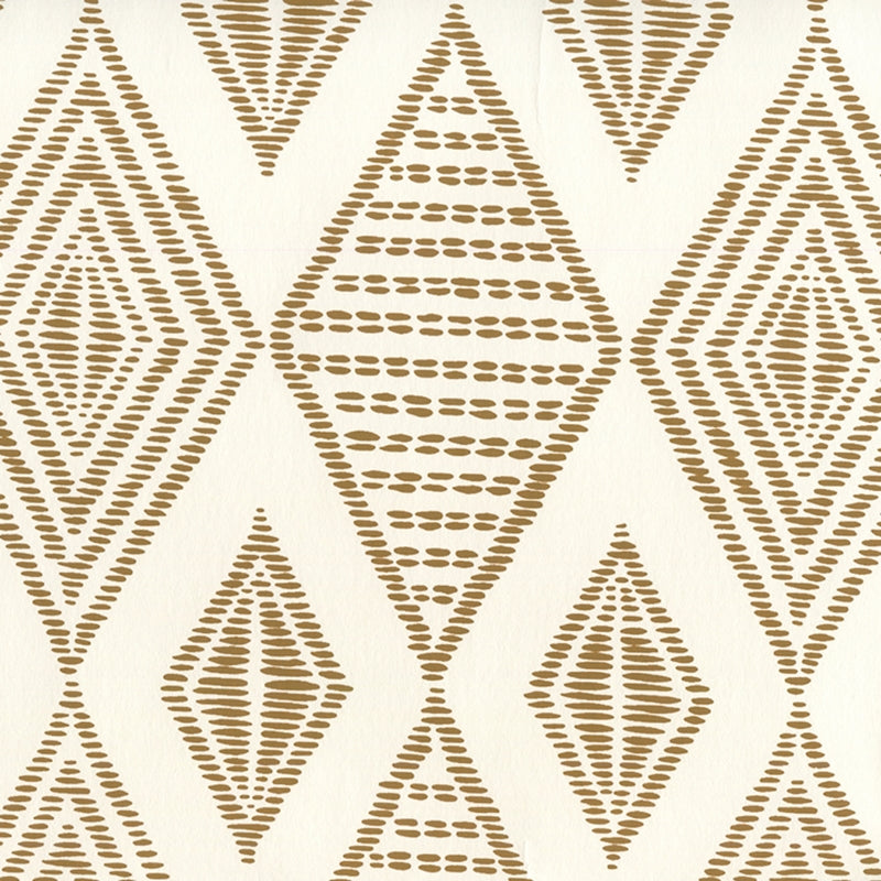 Purchase AP850-14 Safari Embroidery Caramel on Almost White by Quadrille Wallpaper