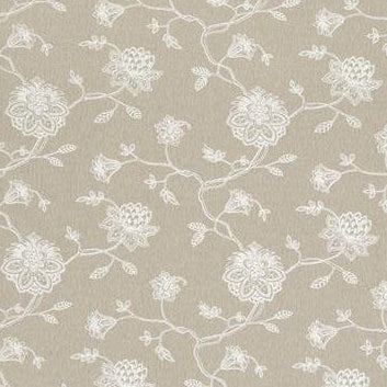 Buy F0602-5 Whitewell Natural by Clarke and Clarke Fabric