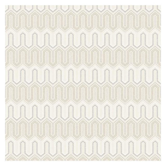 Shop GX37610 Geometrix Neutral Zig Zag Wallpaper by Norwall Wallpaper