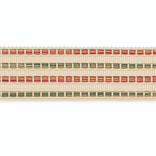 B215-2 | Martha Braid, Sage/Berry/Beige - Schumacher Fabric