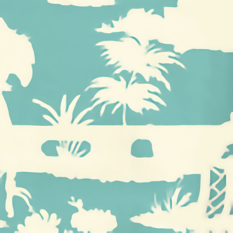 Find 301980W Paradise Background Turquoise On Off White by Quadrille Wallpaper
