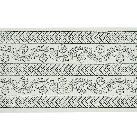 Save 78440 Arbela Hand Blocked Tape Charcoal by Schumacher Trim