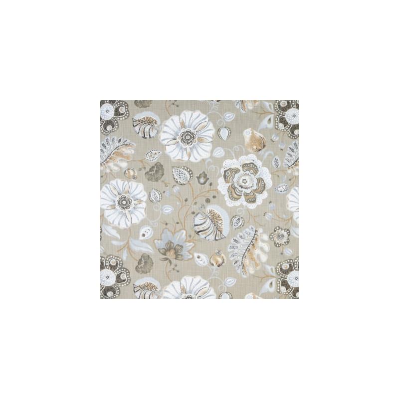 Acquire S3915 Sand Neutral Floral Greenhouse Fabric