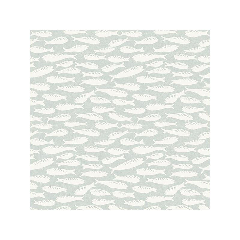 Sample 3122-10502 Flora and Fauna Nunkie Light Blue Sardine by Chesapeake Wallpaper