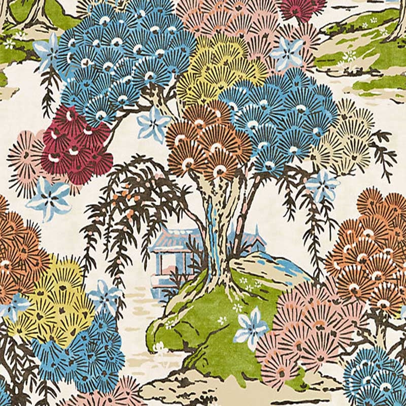 Sample SC 000116627 Sea Of Trees, Sunrise by Scalamandre Fabric