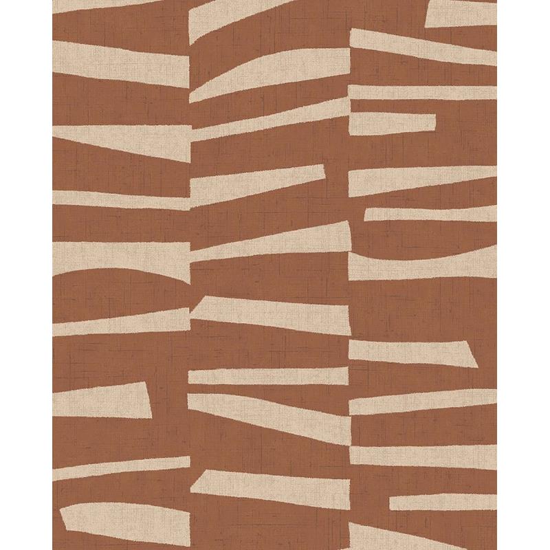 Sample EJ318026 Twist, Ode Rust Staggered Stripes by Eijffinger