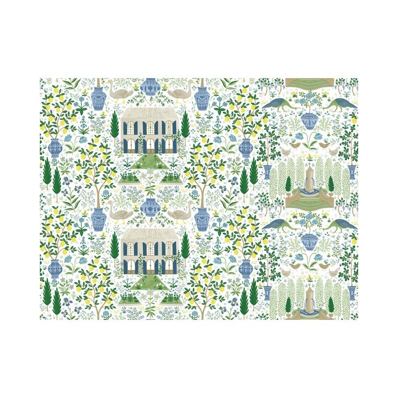 Sample RI5109 Rifle Paper Co. Camont Blue York Wallpaper
