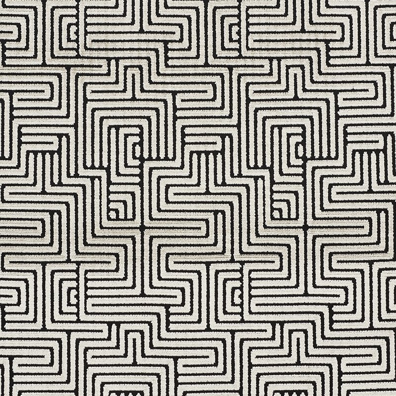 Purchase sample of 72952 Lisboa Velvet, Obsidian by Schumacher Fabric
