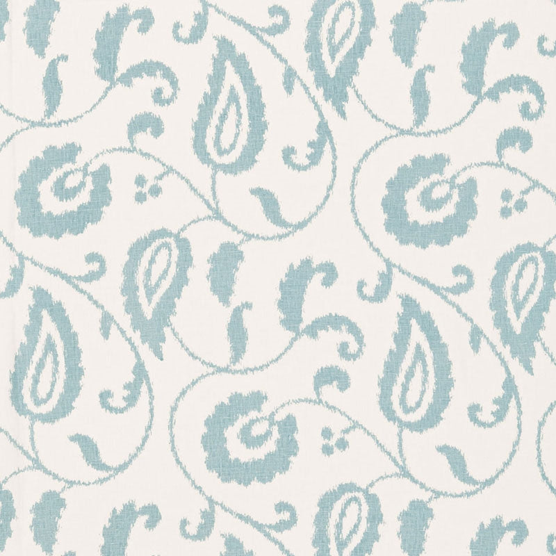 Purchase sample of 175012 Malacca Ikat Vine, Lake by Schumacher Fabric