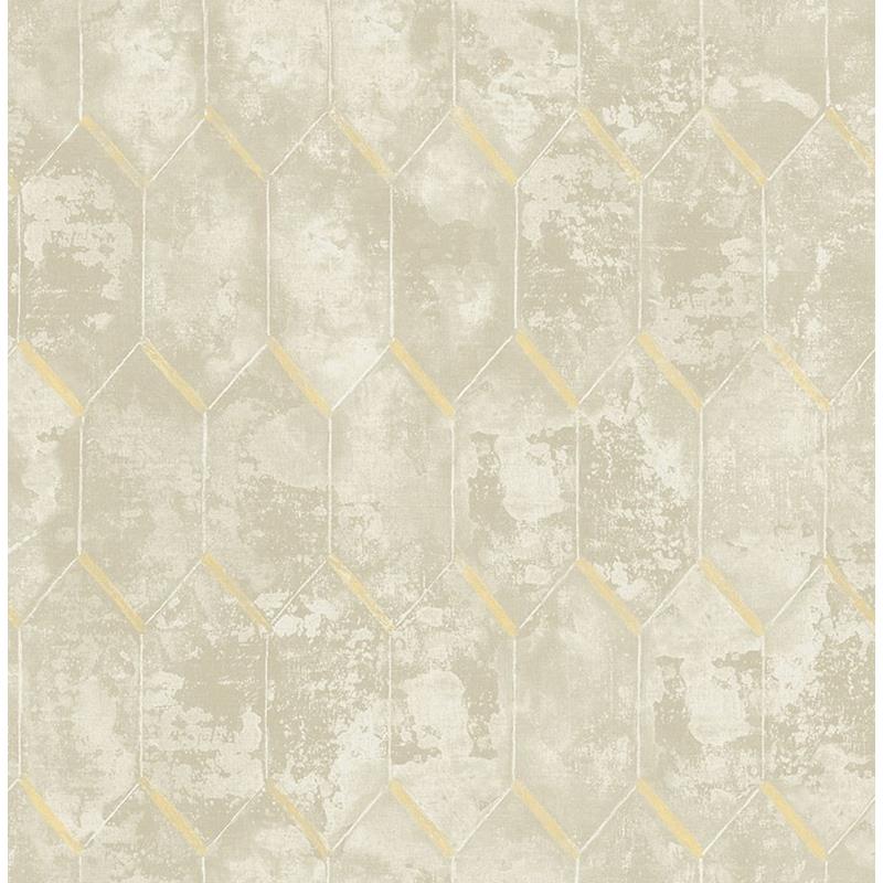 View MW30905 Metalworks Neutrals Geometric by Seabrook Wallpaper