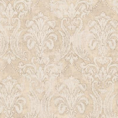Save FF51106 Fairfield White Damask by Seabrook Wallpaper