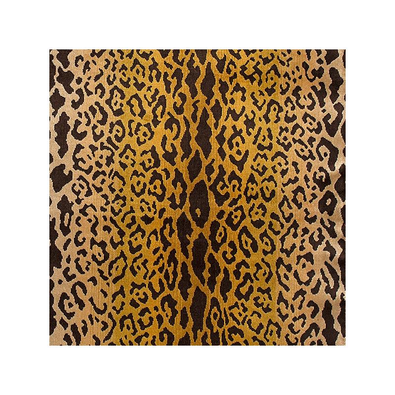 Looking 26168MM-001 Leopardo Ivory Gold  Black by Scalamandre Fabric