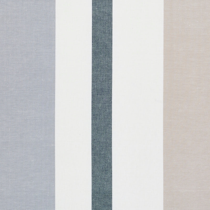 Order 79660 Lolland Linen Stripe Grey & Sand by Schumacher Fabric