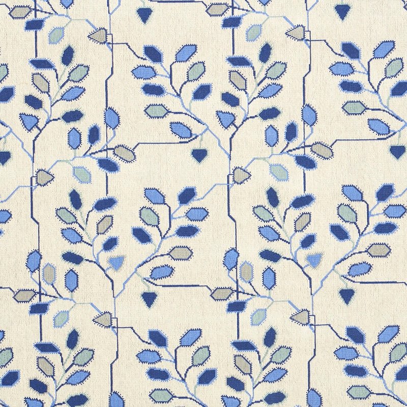 Purchase sample of 79510 Tumble Weed Epingle, Delft Blue by Schumacher Fabric