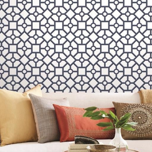 Save Psw1027Rl Tropics Geometric Blue Peel And Stick Wallpaper