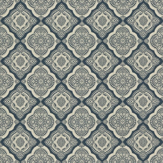 Order 34704.5.0  Medallion/Motif Dark Blue by Kravet Design Fabric