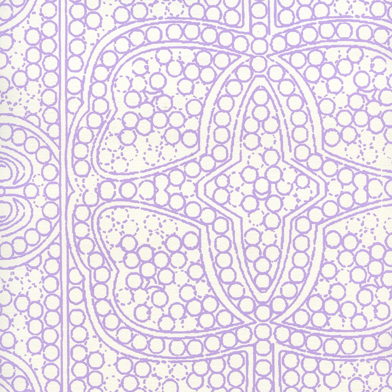 Sample CP1000W-05 Persia, Lilac On Almost White by Quadrille Wallpaper